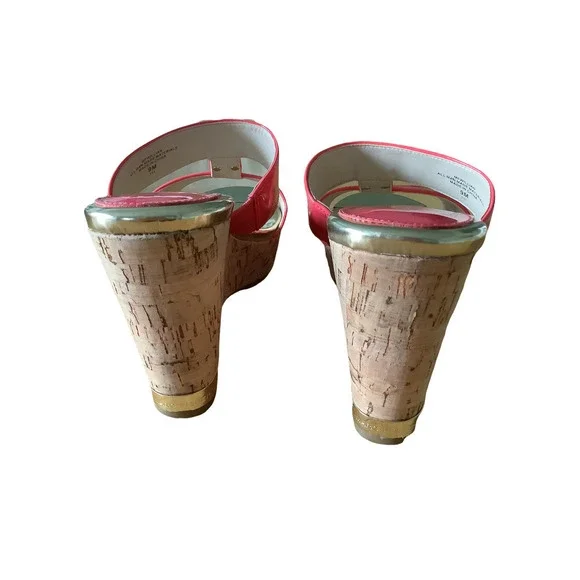 Stylish Pink Wedge Sandals - Picture 8 of 11